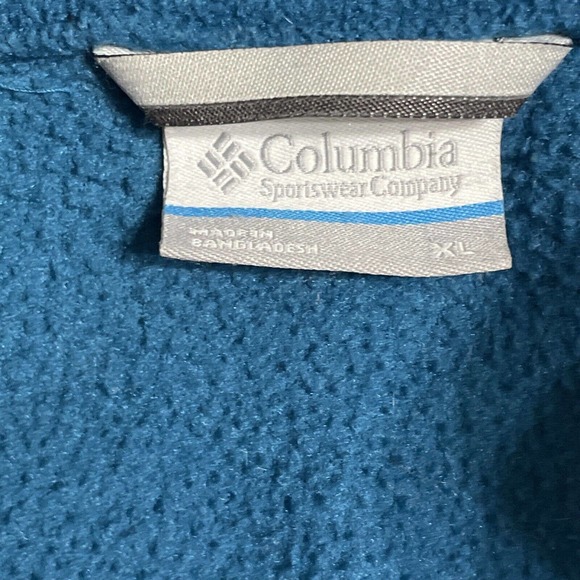 Columbia Jacket Mens XL Blue Green Polyester Long Sleeve Full Zip Pockets - Picture 3 of 6